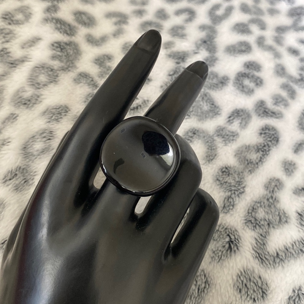 Black acrylic ring large